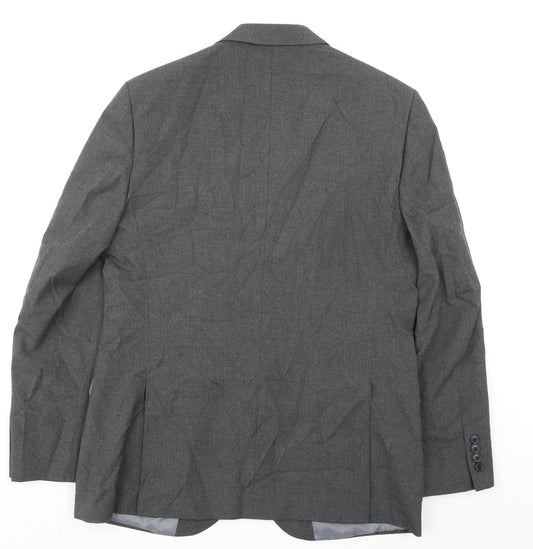 Marks and Spencer Mens Grey Polyester Jacket Suit Jacket Size 40 Regular