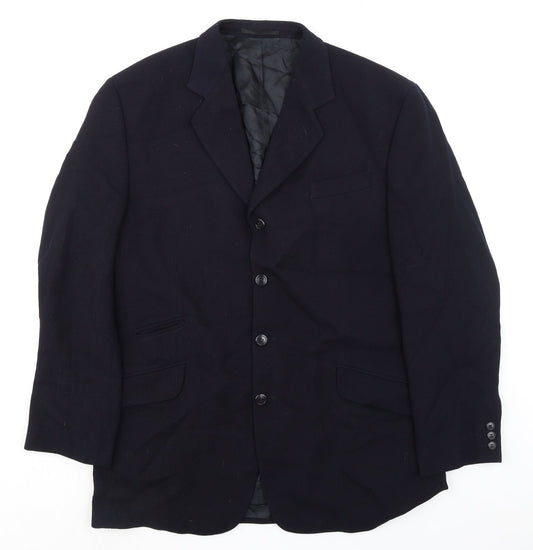 GB company Mens Blue Wool Jacket Suit Jacket Size 42 Regular
