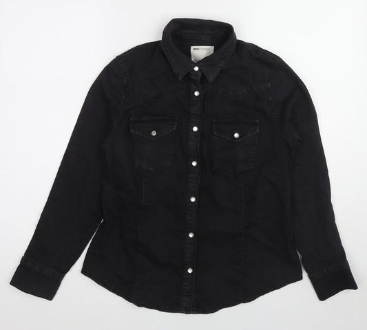 ASOS Womens Black Jacket Size 12 Snap