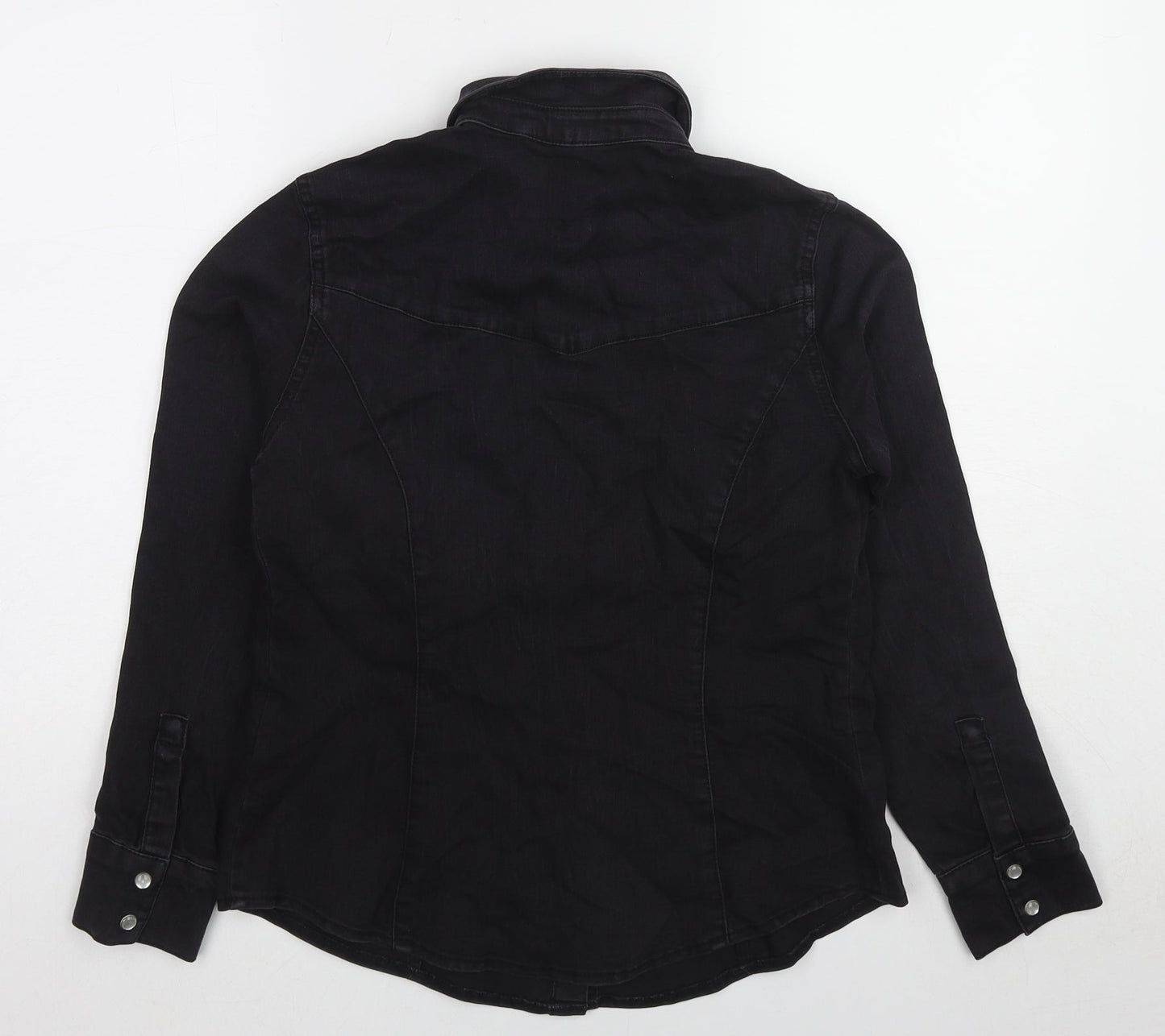 ASOS Womens Black Jacket Size 12 Snap