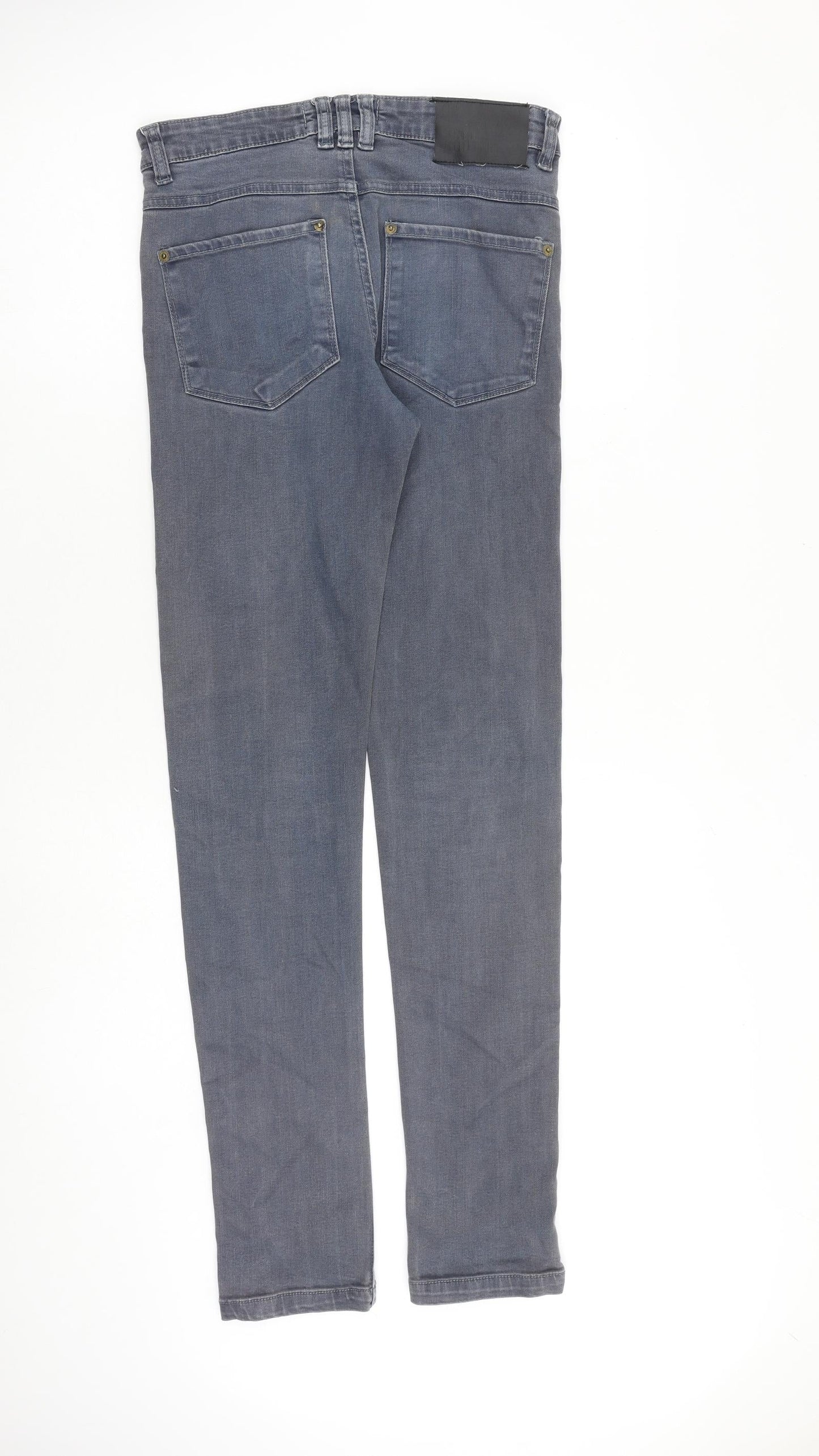 King Kouture Womens Grey Cotton Skinny Jeans Size 28 in L32 in Slim Zip