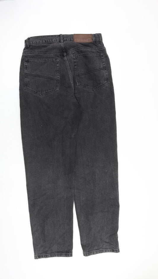Reclaimed Vintage Womens Grey Cotton Mom Jeans Size 28 in L30 in Regular Zip