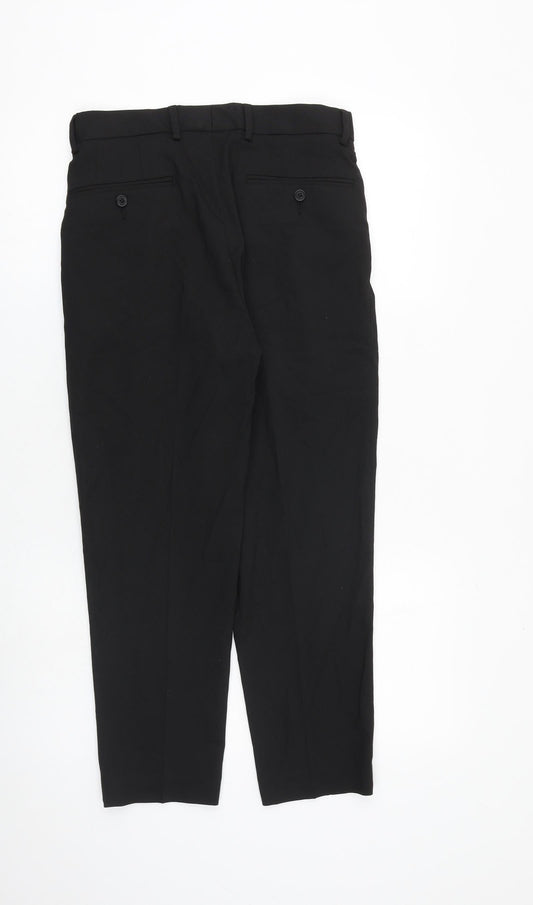 ASOS Womens Black Polyester Dress Pants Trousers Size 28 in L30 in Regular Zip