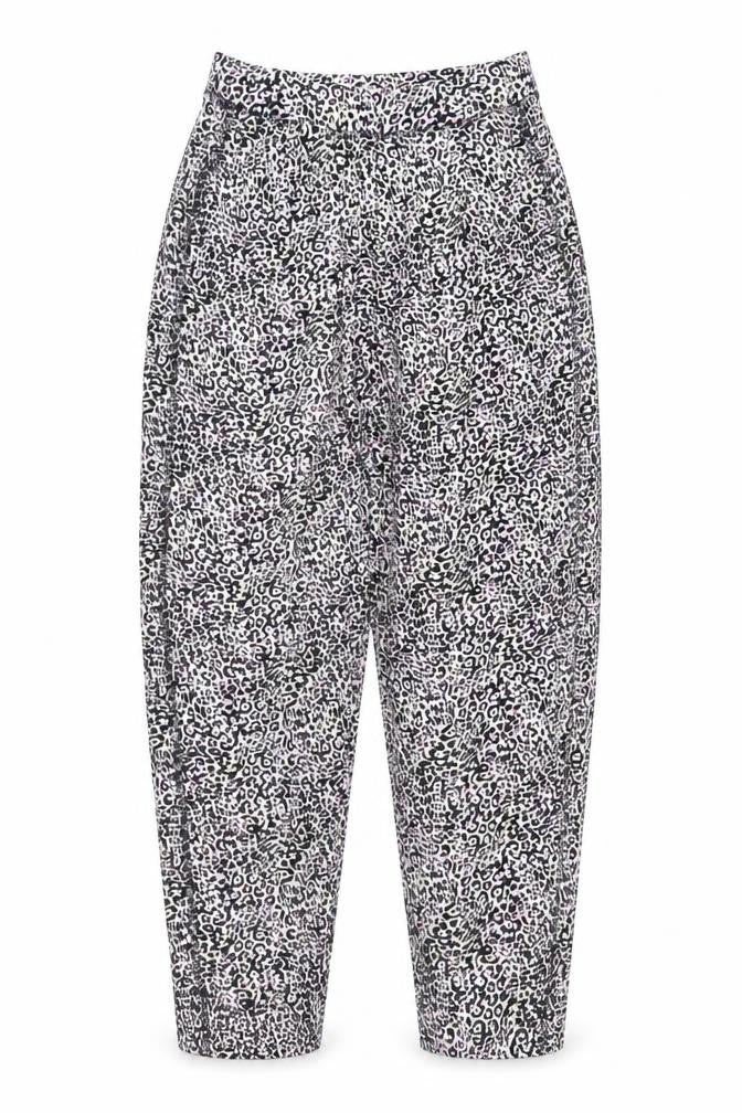 Marks and Spencer Womens Multicoloured Animal Print Viscose Harem Trousers Size 6 L26 in Regular - Leopard Print