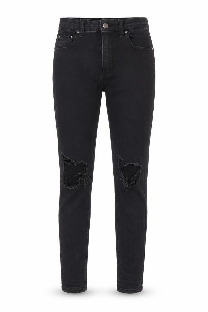 PRETTYLITTLETHING Womens Black Cotton Skinny Jeans Size 6 L27 in Regular Zip