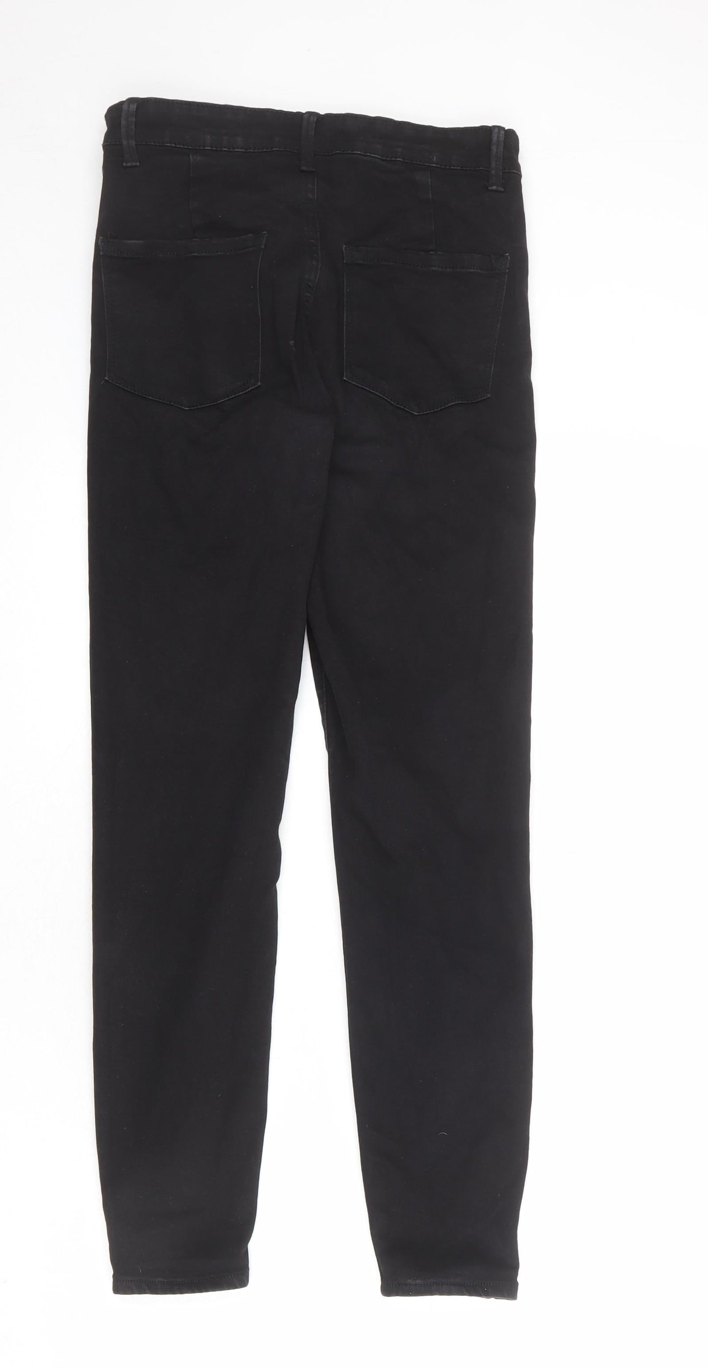 Denim & Co. Womens Black Cotton Skinny Jeans Size 10 L28 in Regular Zip