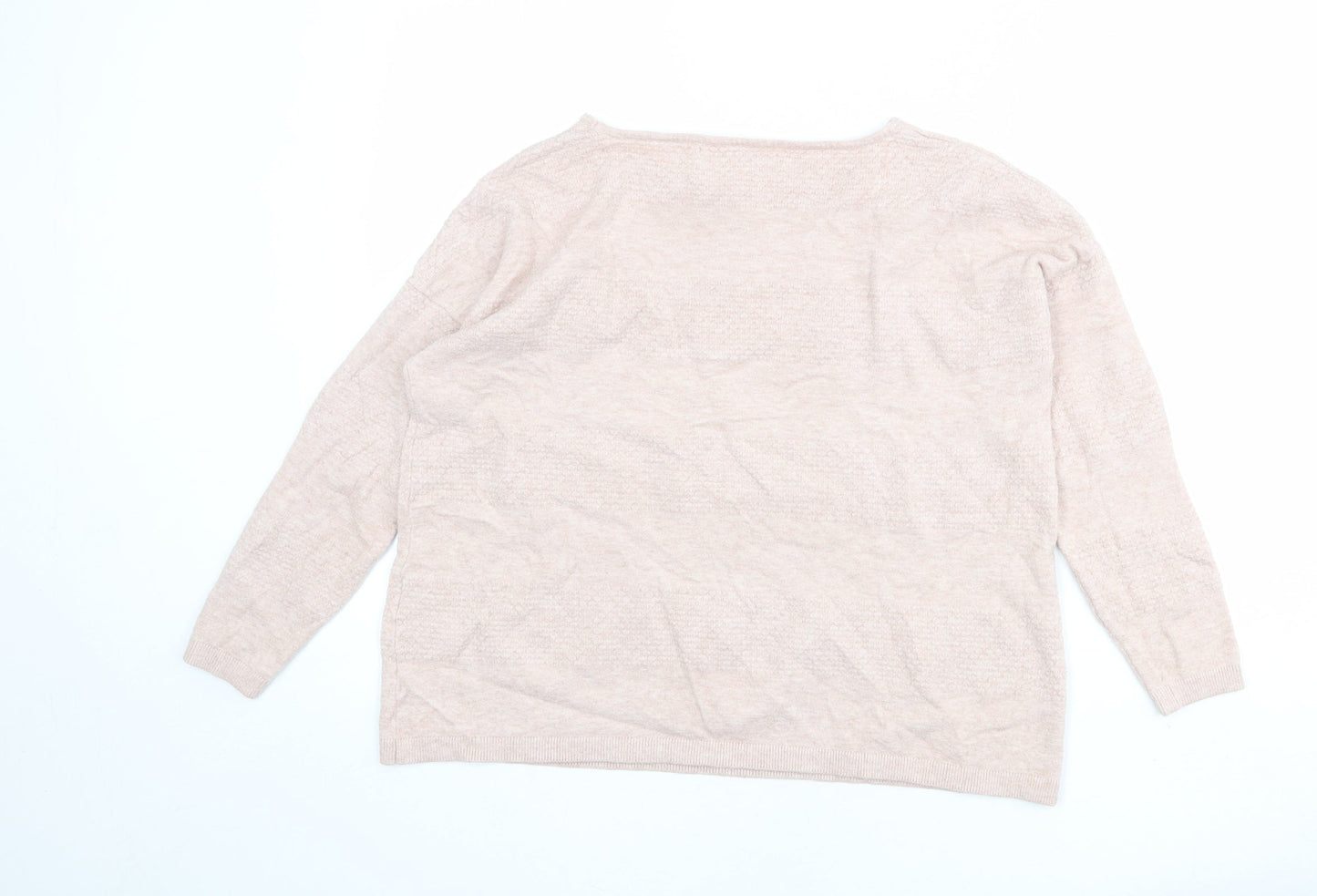 Only Womens Pink Round Neck Viscose Pullover Jumper Size M