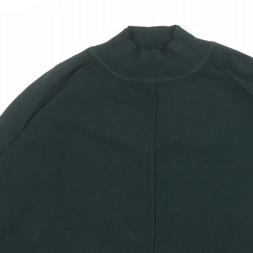 NEXT Womens Green High Neck Viscose Pullover Jumper Size 8
