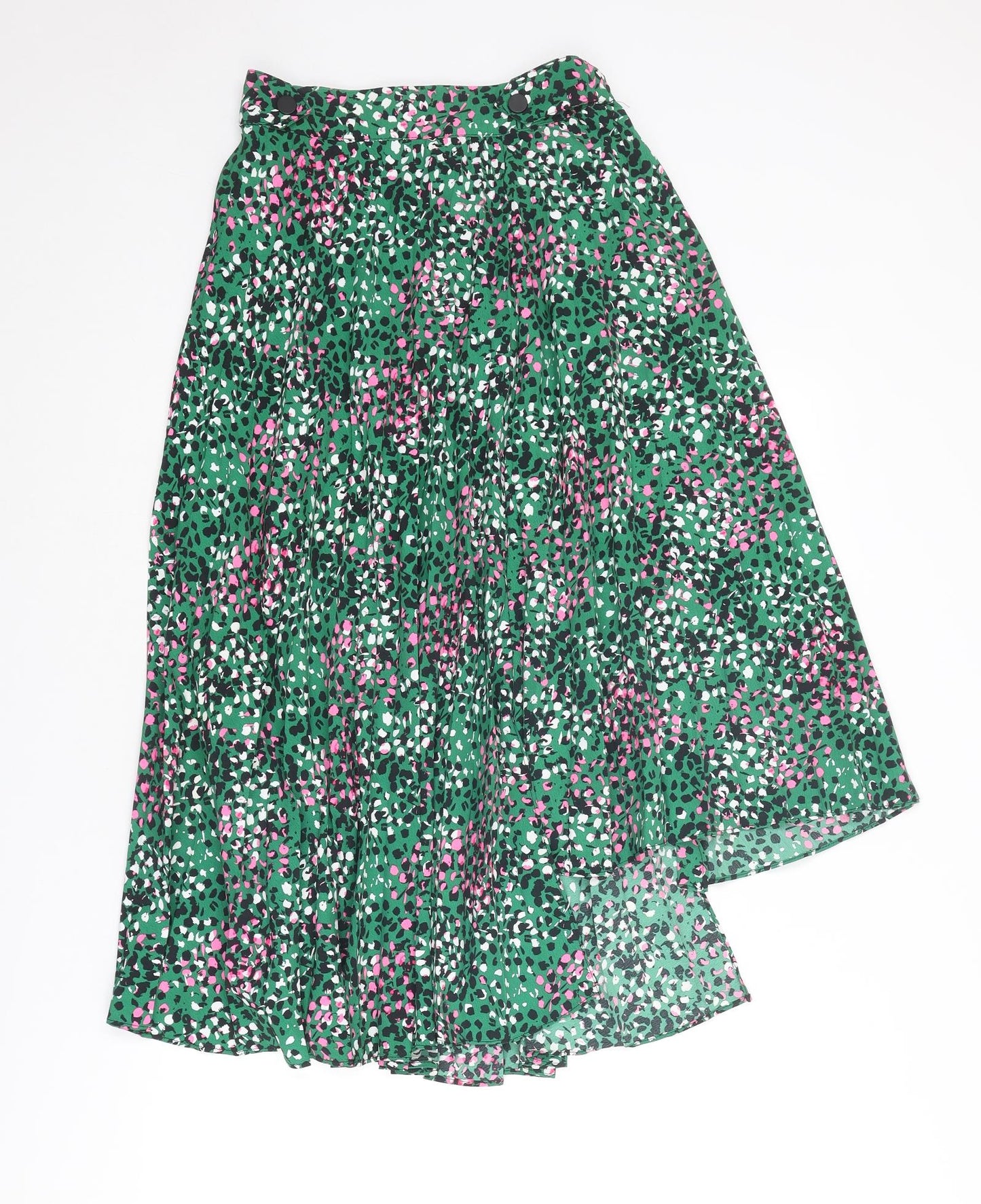 Topshop Womens Multicoloured Geometric Polyester Swing Skirt Size 6
