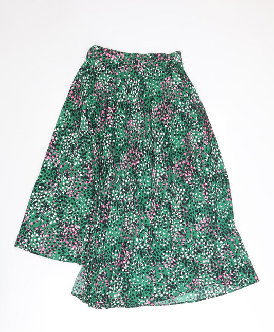 Topshop Womens Multicoloured Geometric Polyester Swing Skirt Size 6