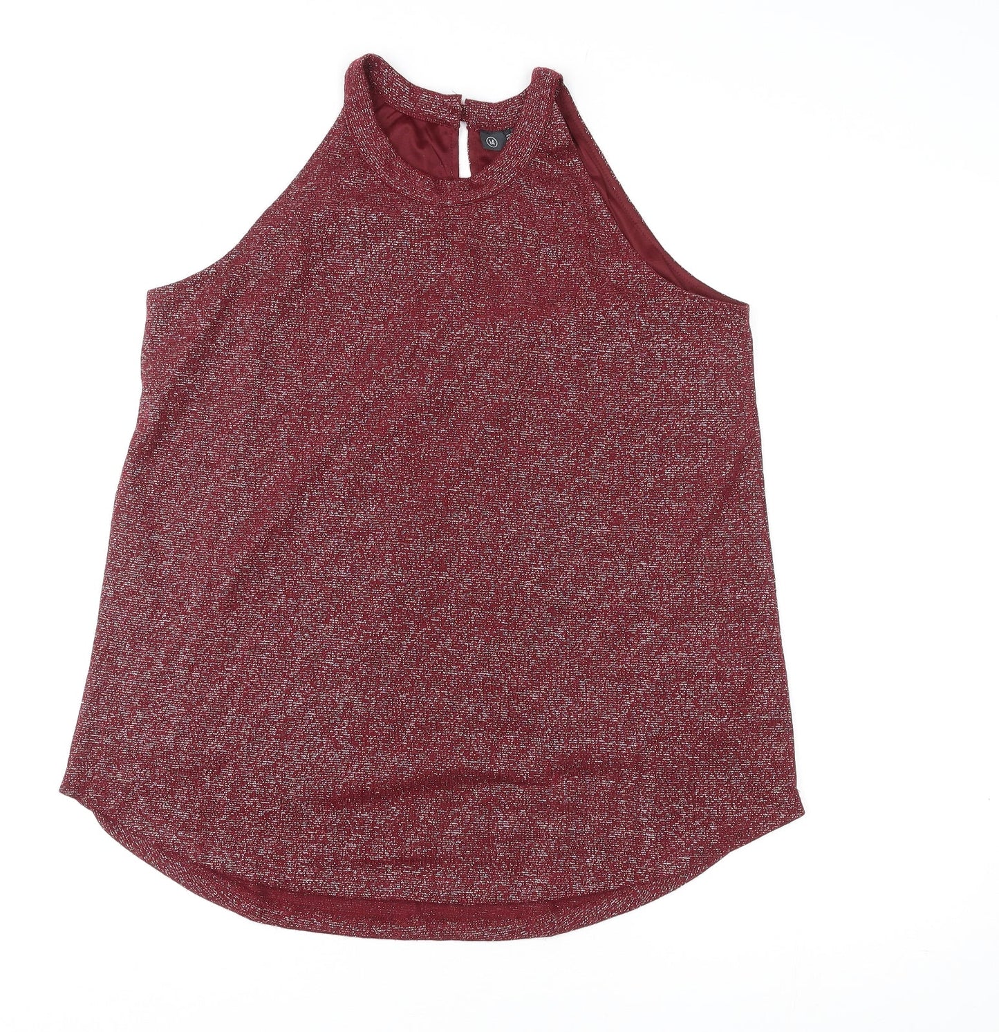 Avenue Womens Red Polyester Basic Tank Size 14 Round Neck