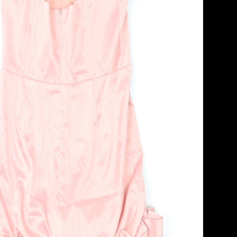 Mew Mews Womens Pink Polyester Mini Size S Sweetheart Zip