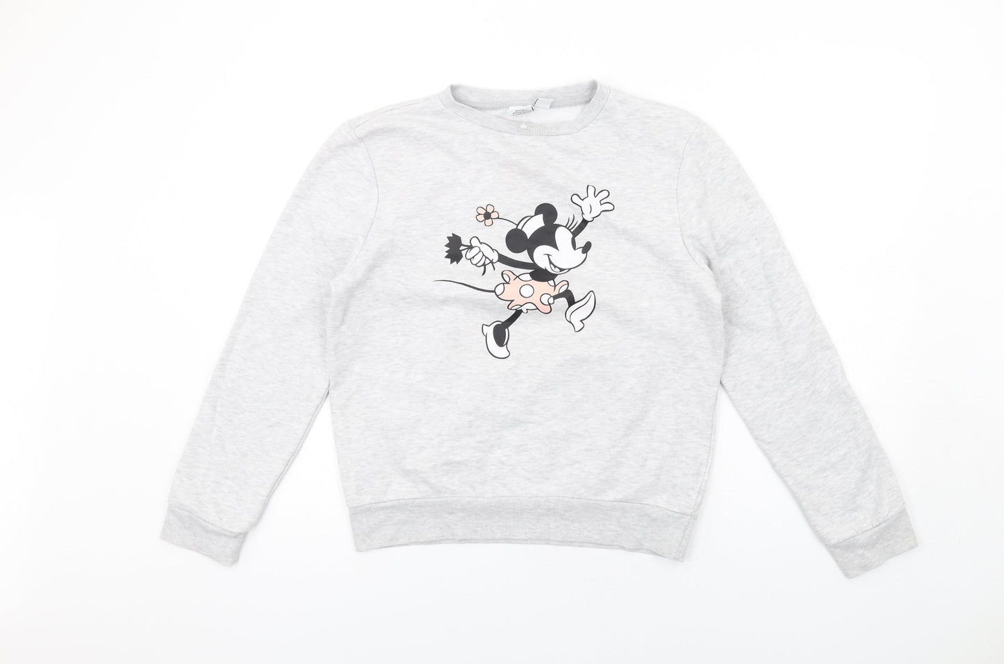 Disney Womens Grey Cotton Pullover Sweatshirt Size XS Pullover - Minnie Mouse