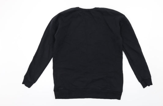 ASOS Womens Black Cotton Pullover Sweatshirt Size 10 Pullover