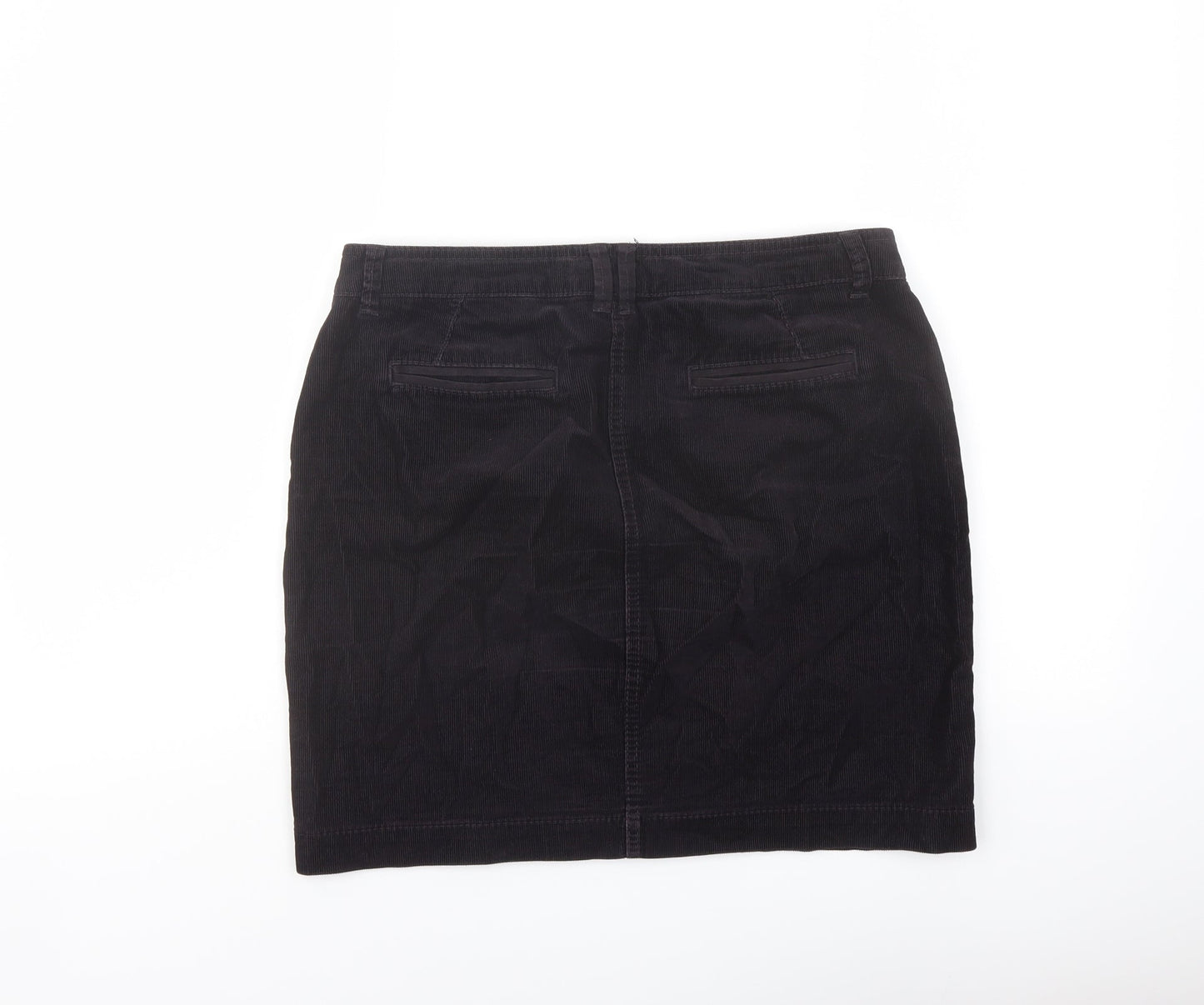 Indigo Womens Purple Cotton A-Line Skirt Size 10 Button
