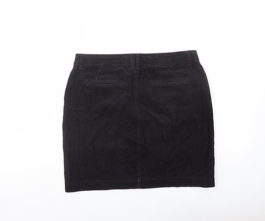 Indigo Womens Purple Cotton A-Line Skirt Size 10 Button