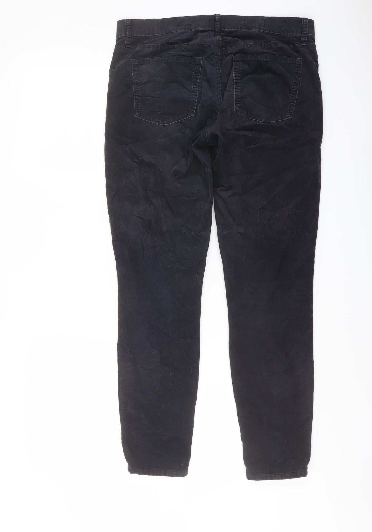 Gap Womens Blue Cotton Trousers Size 30 in L32 in Regular Button