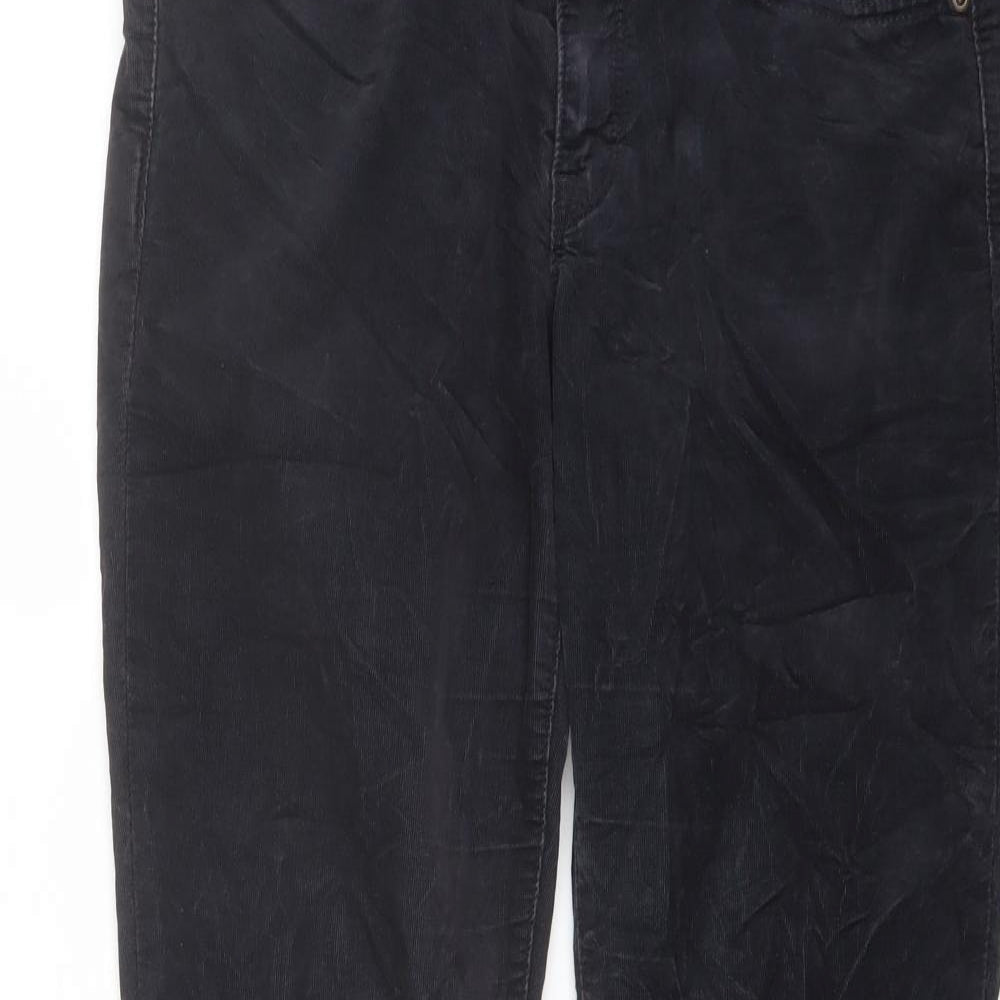 Gap Womens Blue Cotton Trousers Size 30 in L32 in Regular Button