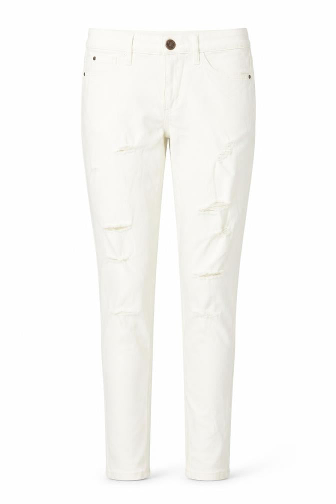 River Island Womens Ivory Cotton Skinny Jeans Size 12 L28 in Regular Button