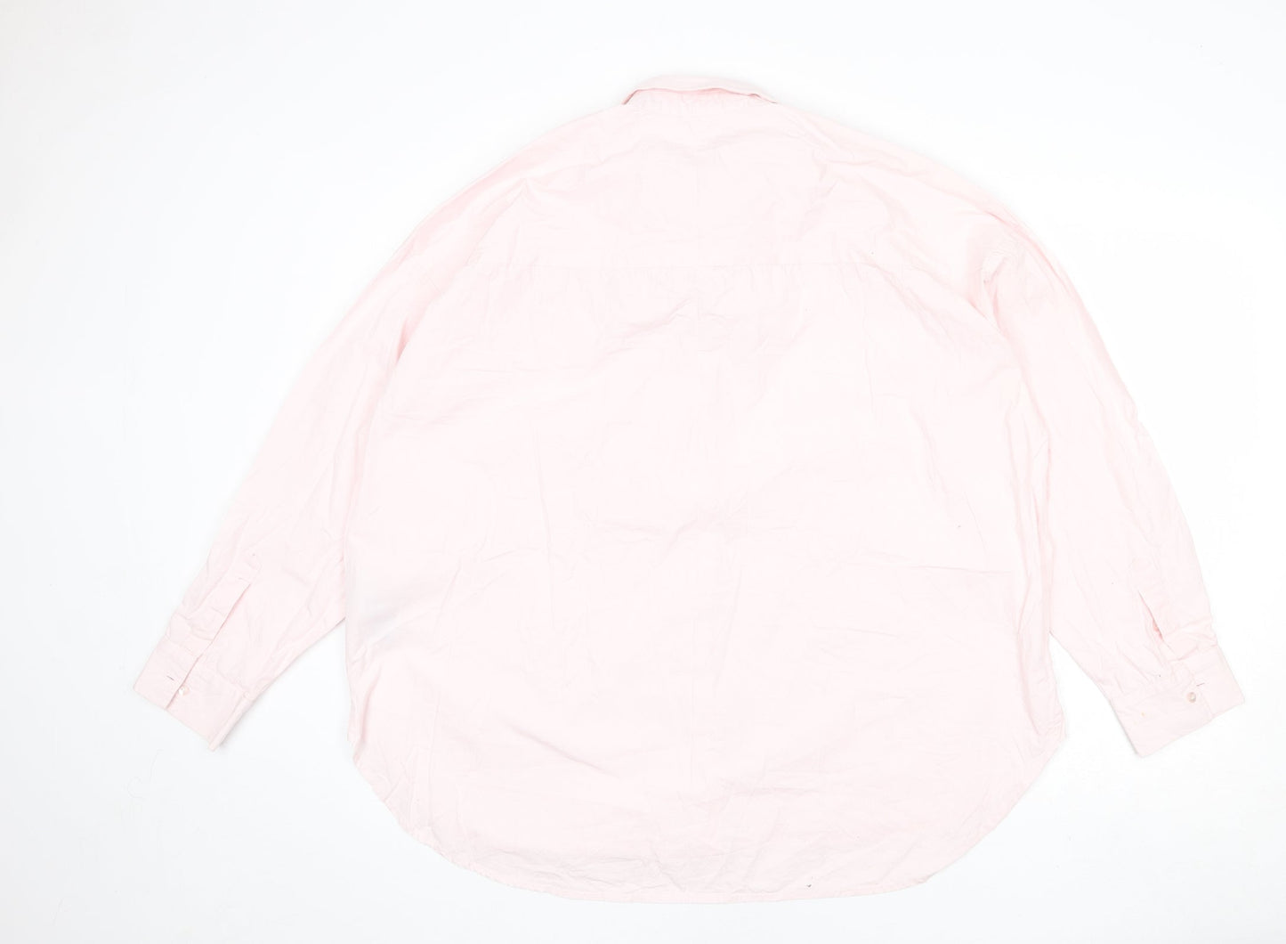 Selected Femme Womens Pink 100% Cotton Basic Button-Up Size 14 Collared