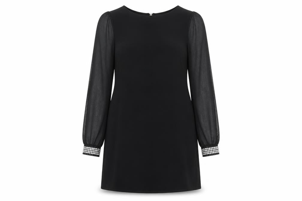 Billie & Blossom Womens Black Polyester A-Line Size 10 Boat Neck Pullover