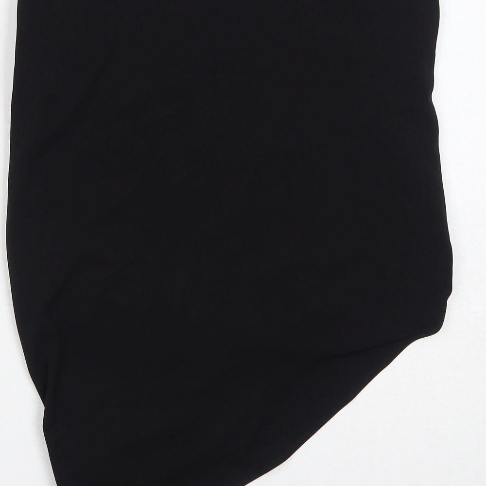 Zara Womens Black Polyester Bandage Skirt Size M Zip