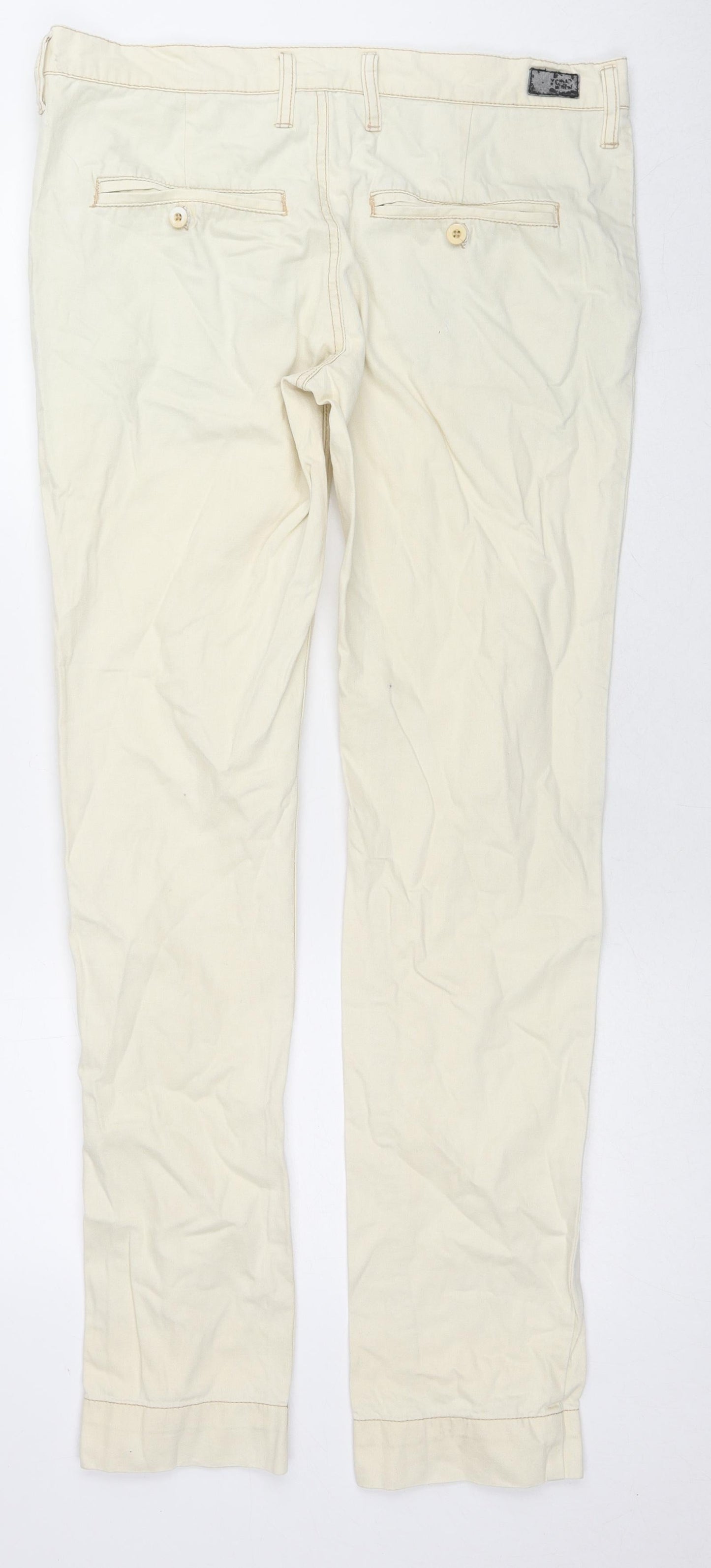 Cheap Monday Mens Ivory Cotton Straight Jeans Size 31 in L34 in Regular Zip