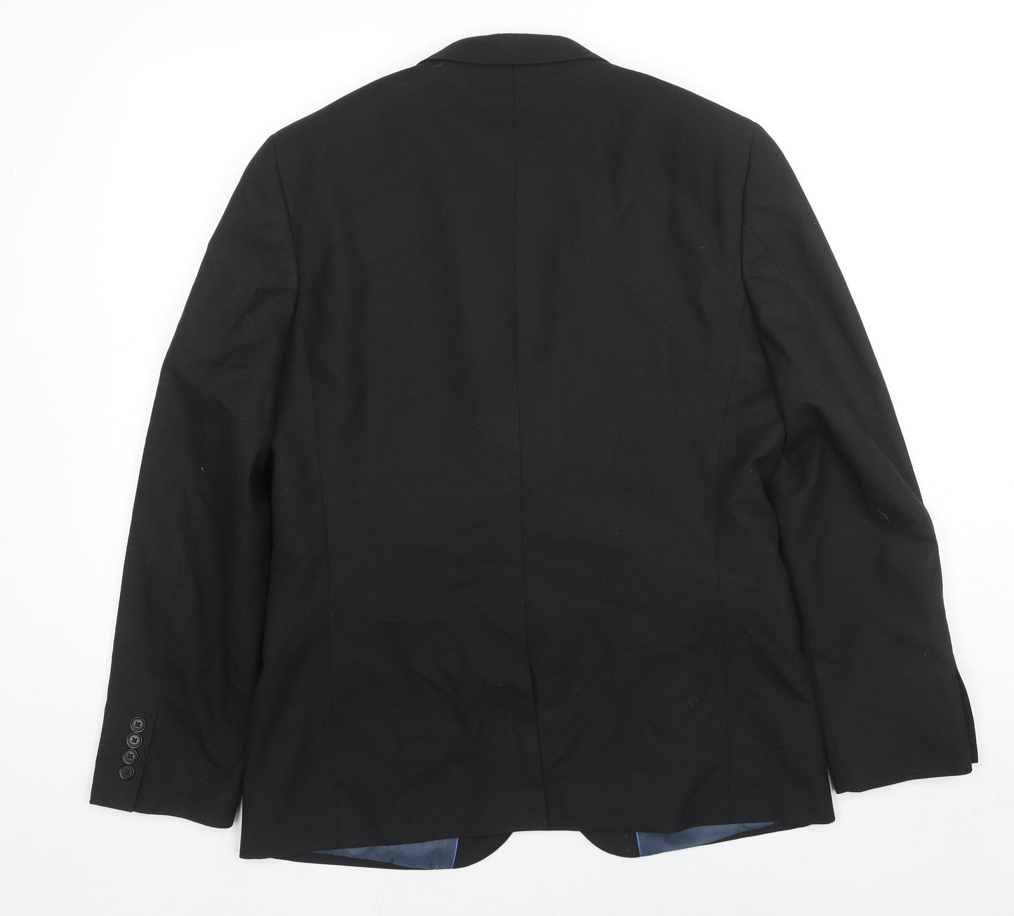 River Island Mens Black Polyester Jacket Suit Jacket Size 42 Regular