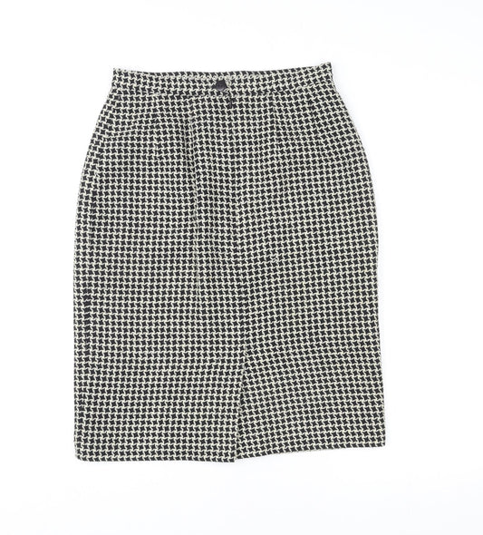 Planet Womens Multicoloured Geometric Acrylic Straight & Pencil Skirt Size 10 Zip