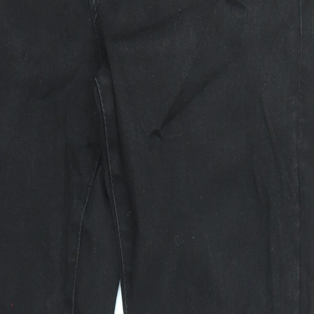 River Island Mens Black Cotton Skinny Jeans Size 32 in L32 in Regular Zip
