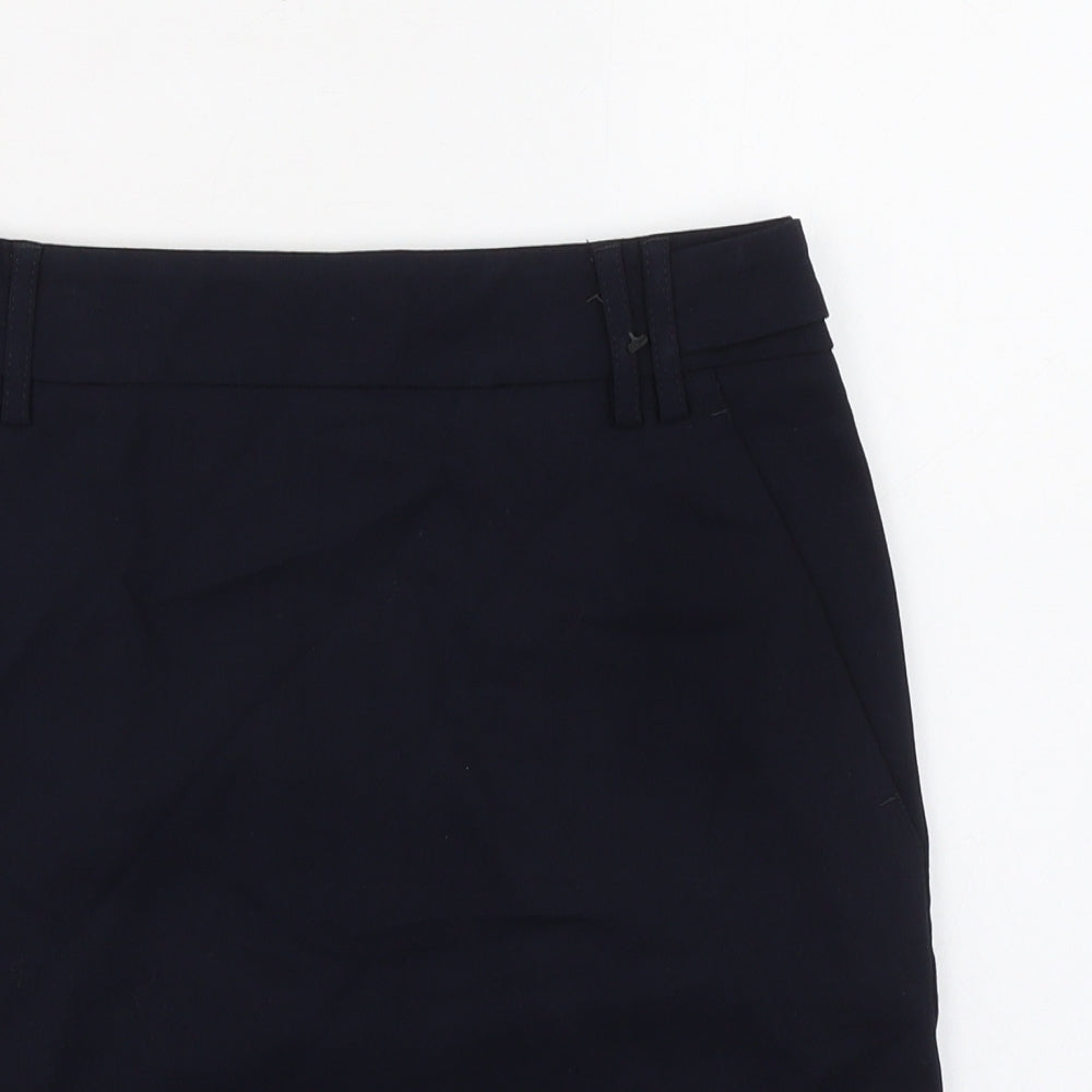NEXT Womens Blue Polyester A-Line Skirt Size 10 Zip