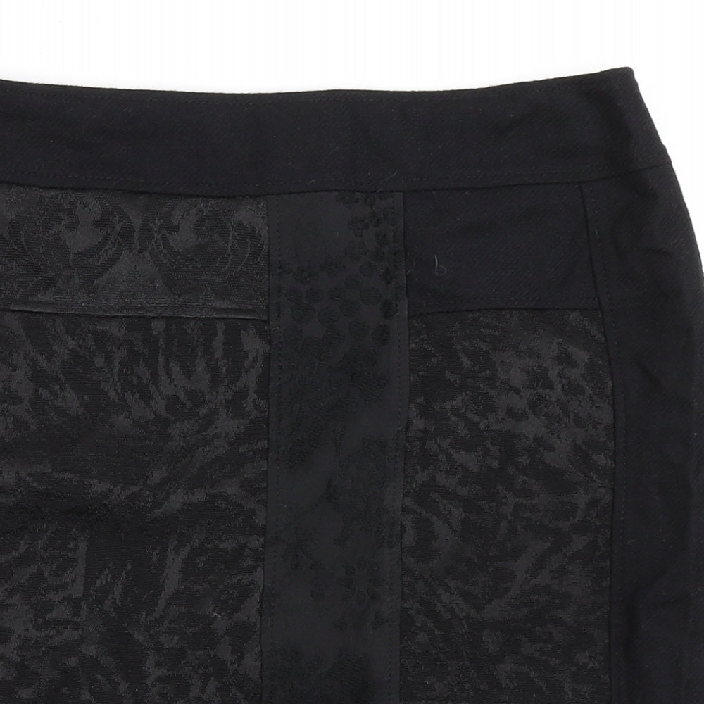 Gerry Weber Womens Black Polyester A-Line Skirt Size 32 in Zip