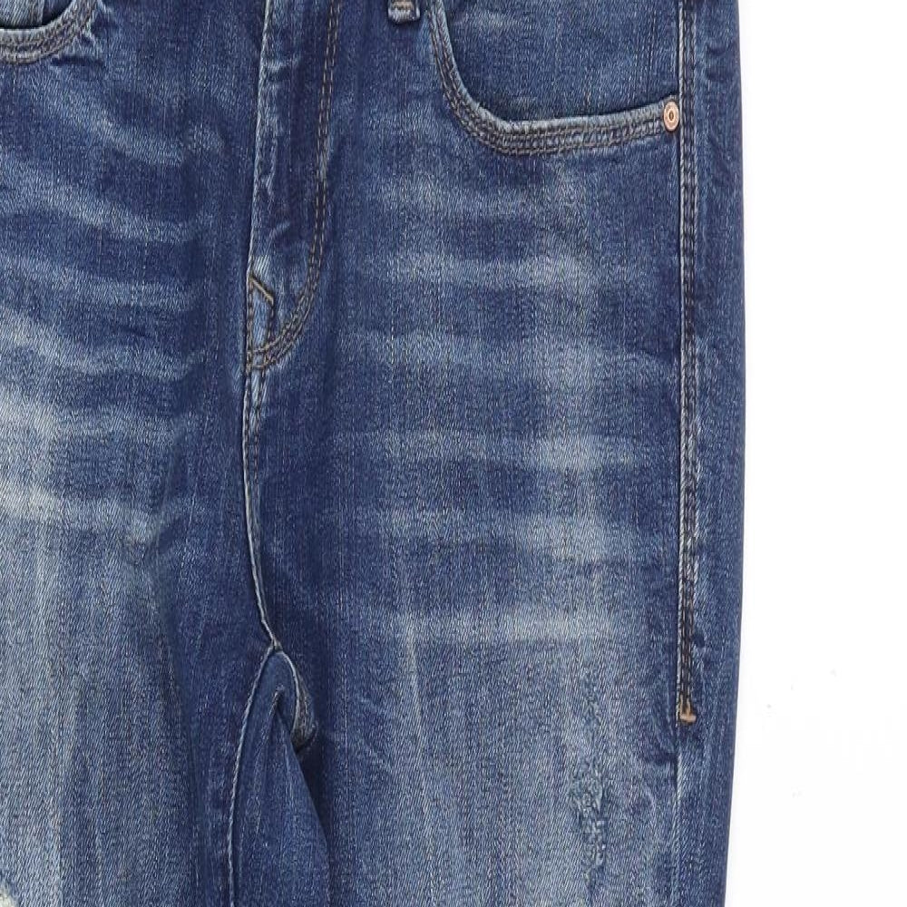Mavi Jeans Mens Blue Cotton Straight Jeans Size 30 in L30 in Regular Zip