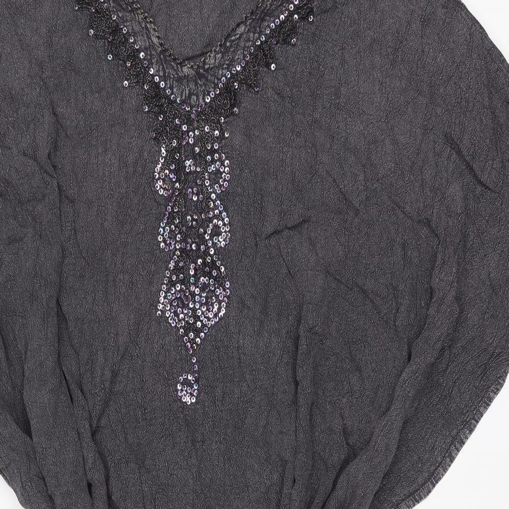 Nightingales Womens Grey Polyester Cover Up One Size