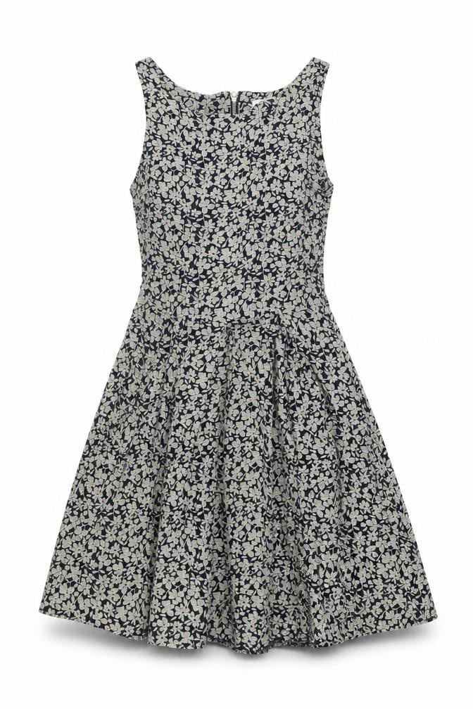 Glamorous Womens Multicoloured Floral Viscose Fit & Flare Size 6 Boat Neck Zip