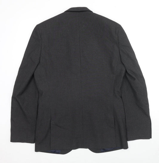 NEXT Mens Black Polyester Jacket Suit Jacket Size 40 Regular