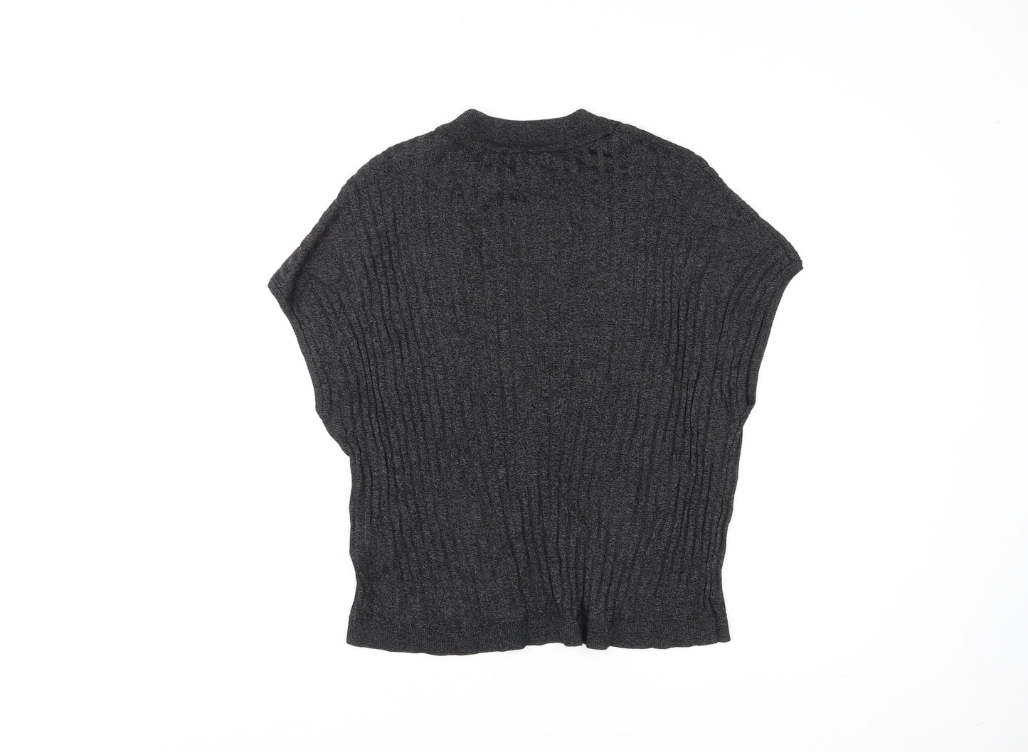 H&M Womens Black Viscose Basic T-Shirt Size M Round Neck