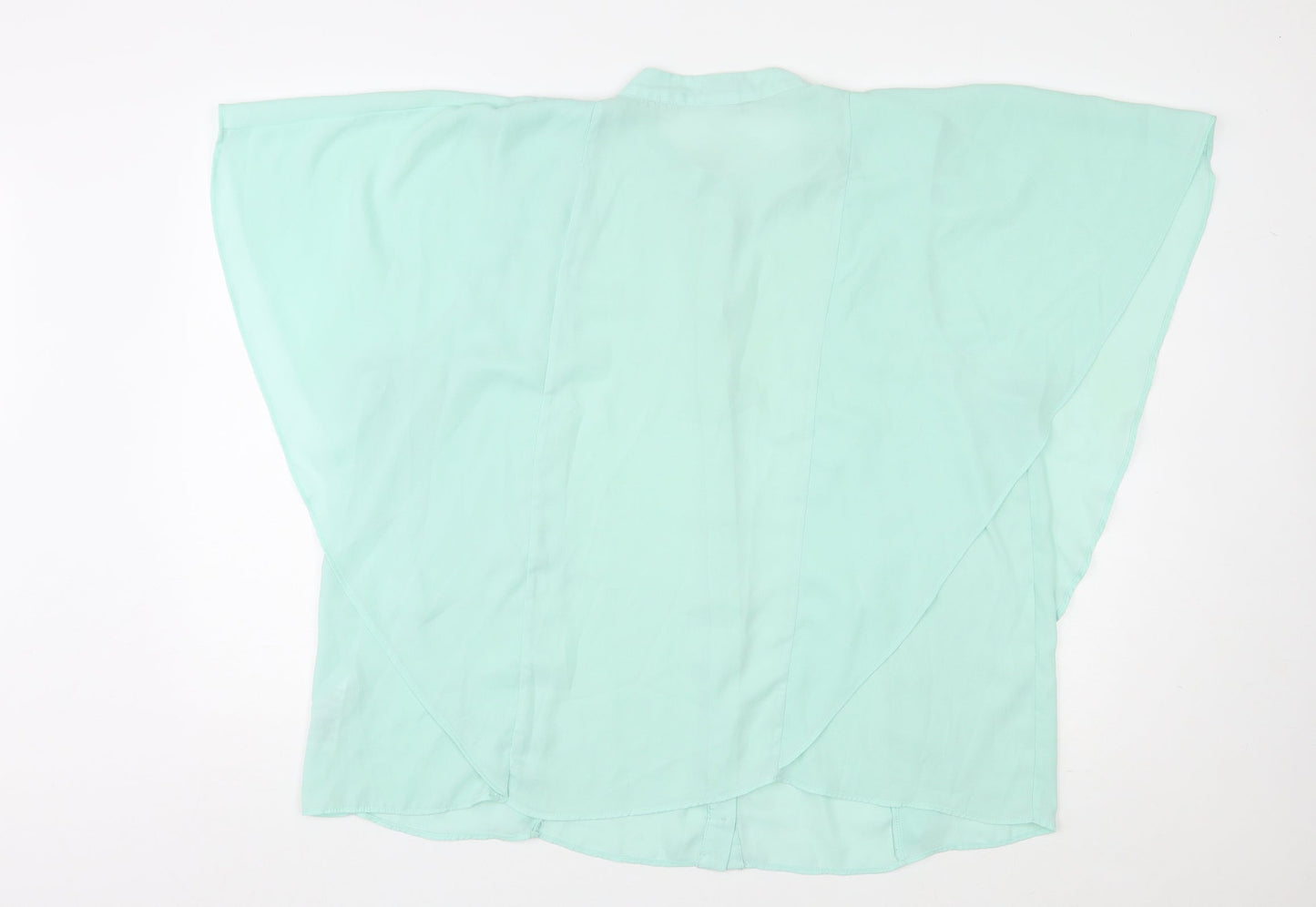ASOS Womens Green Polyester Basic Blouse Size 18 Round Neck