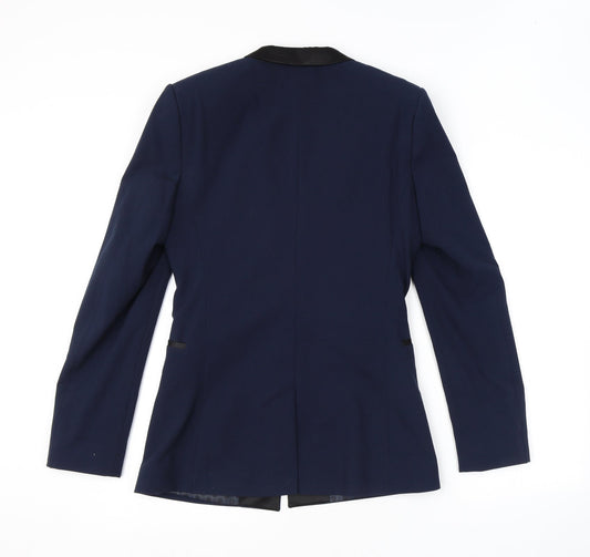 ASOS Mens Blue Polyester Jacket Blazer Size 38 Regular