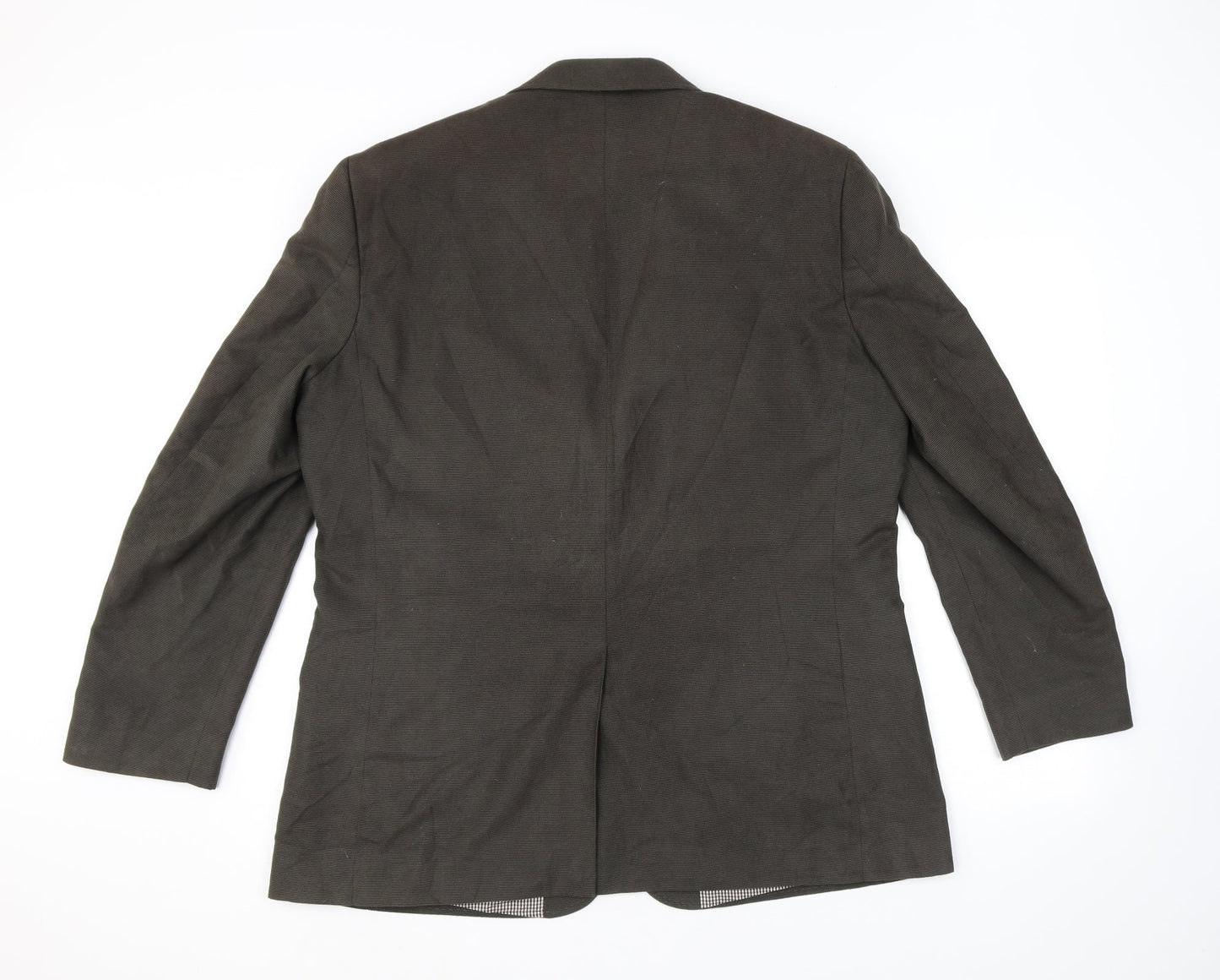Brook Taverner Mens Grey Polyester Jacket Suit Jacket Size 44 Regular