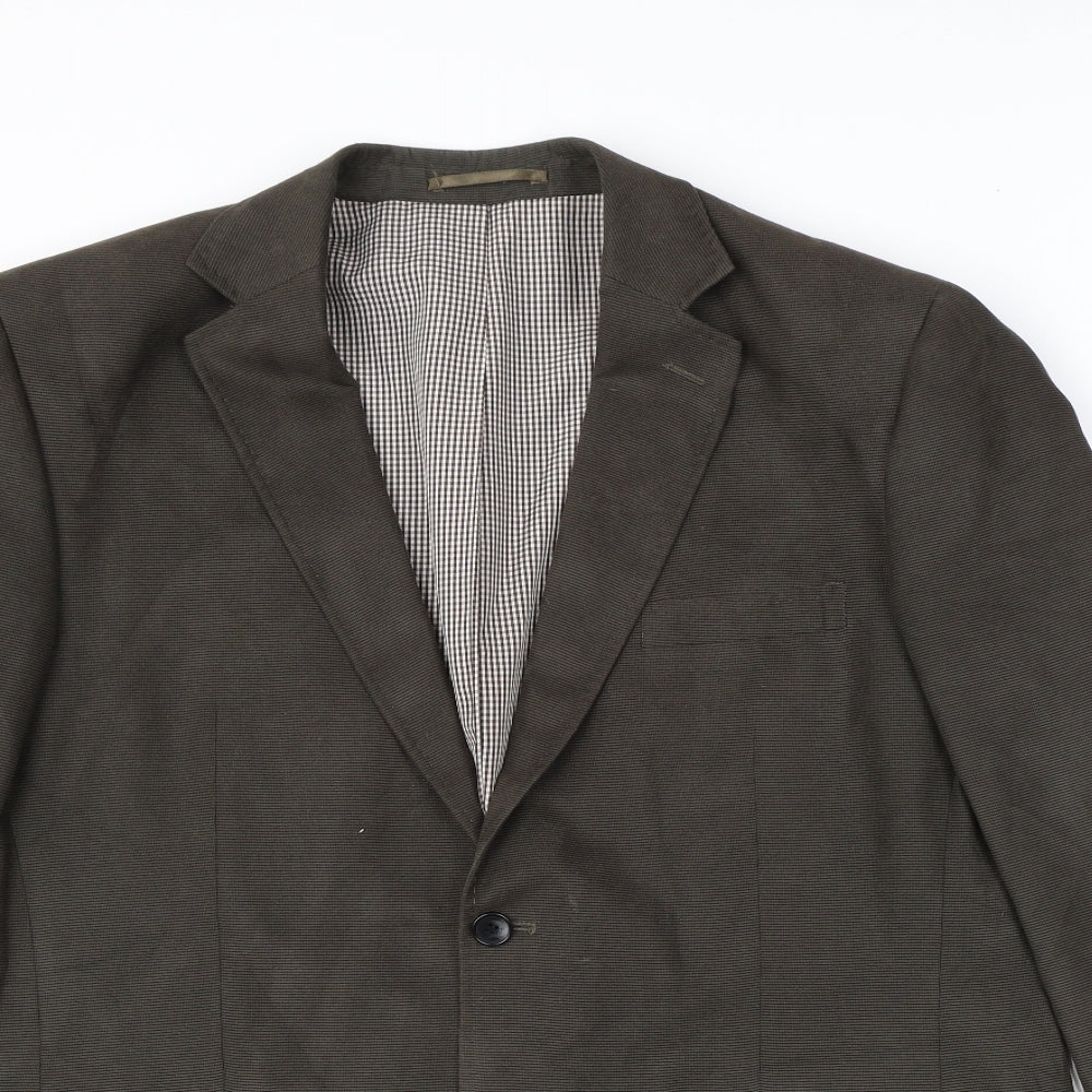 Brook Taverner Mens Grey Polyester Jacket Suit Jacket Size 44 Regular