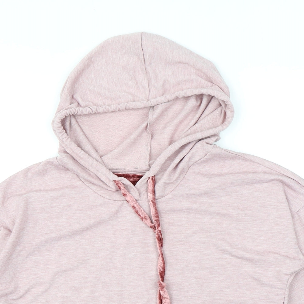 Tresics Womens Pink 100% Polyester Pullover Hoodie Size M Pullover