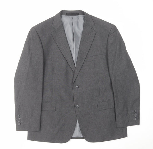 Marks and Spencer Mens Grey Polyester Jacket Suit Jacket Size 42 Regular
