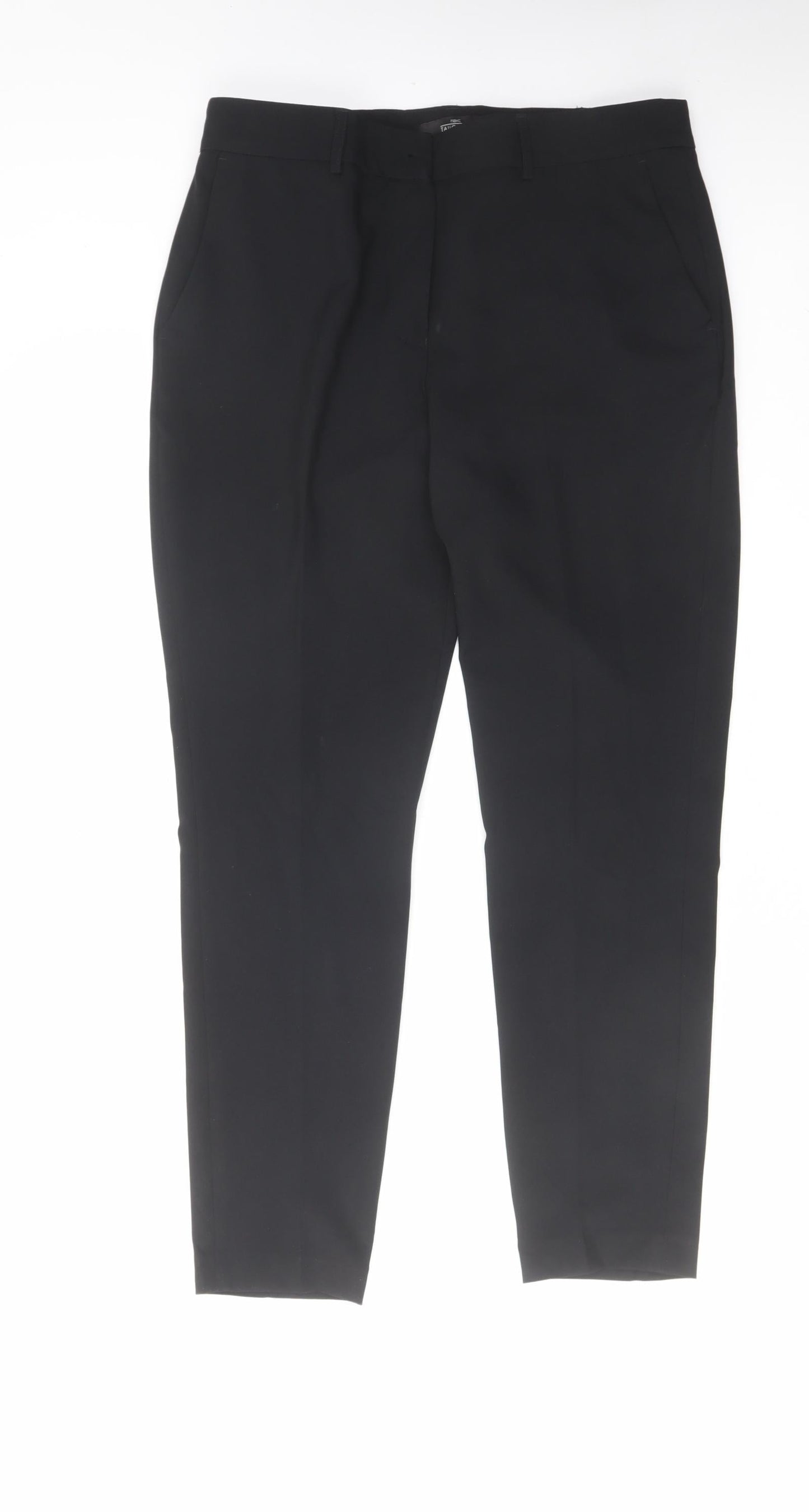 NEXT Womens Black Polyester Dress Pants Trousers Size 12 L29 in Regular Hook & Eye