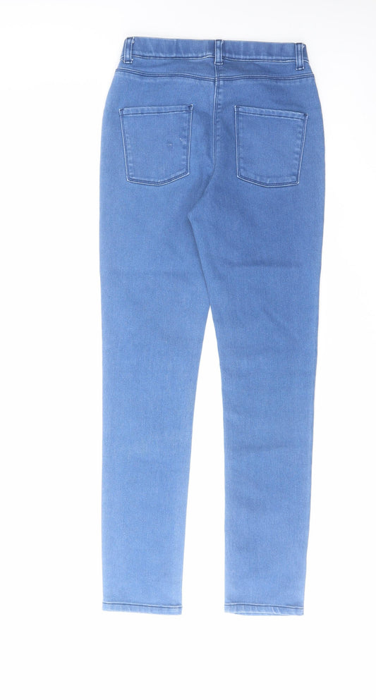 M&Co Womens Blue Cotton Jegging Jeans Size 8 L29 in Regular