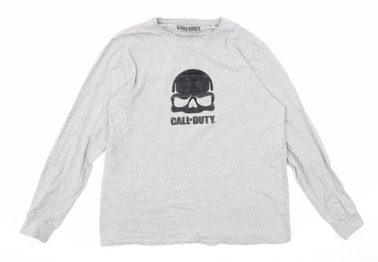 Call of Duty Mens Grey Cotton Pullover Sweatshirt Size L