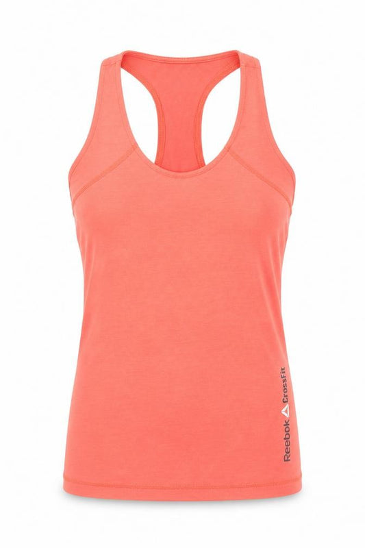 Reebok Womens Red Polyester Basic Tank Size XS Scoop Neck Pullover