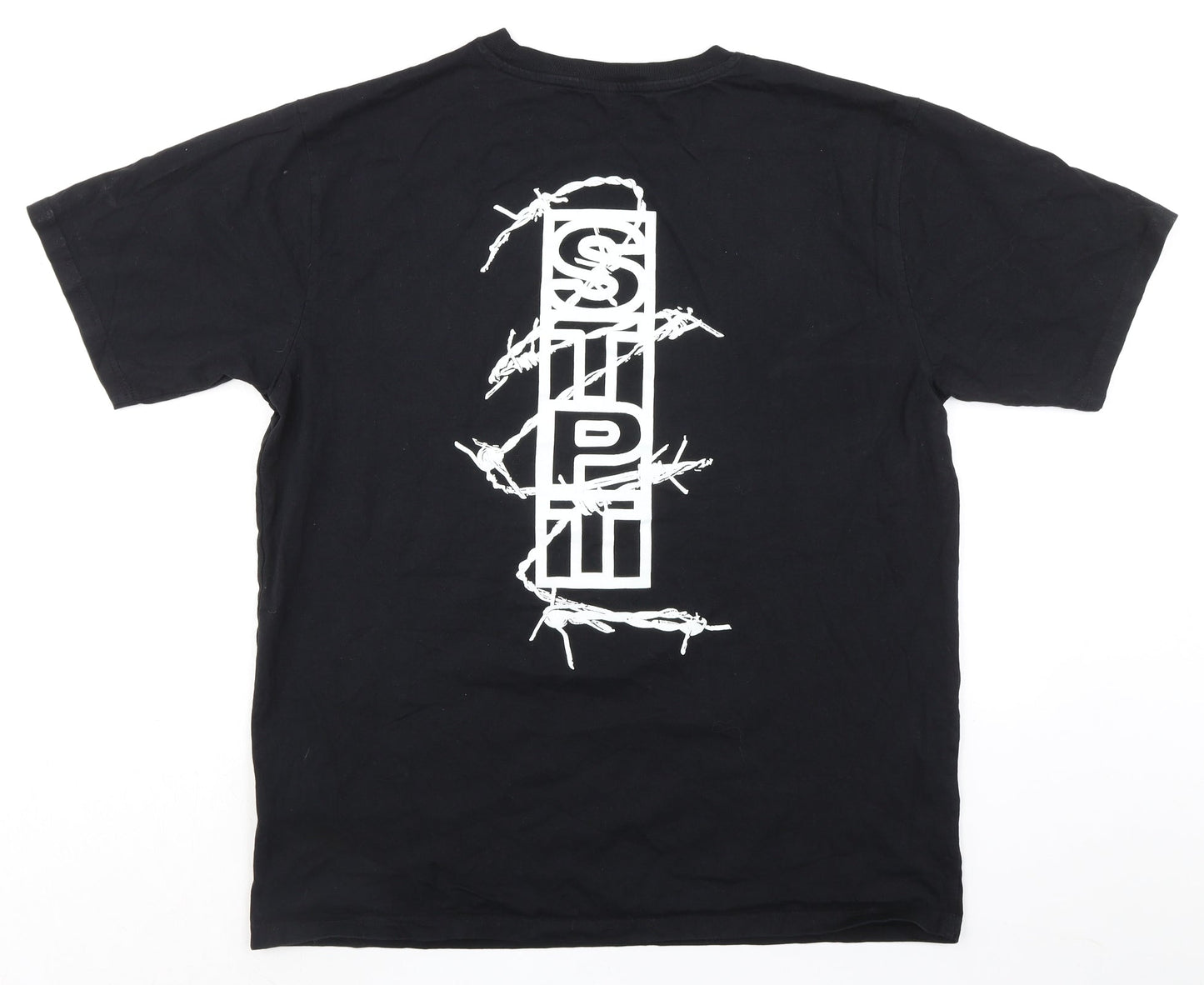 Earth Positive Mens Black Cotton T-Shirt Size XL Crew Neck - SouthPoint
