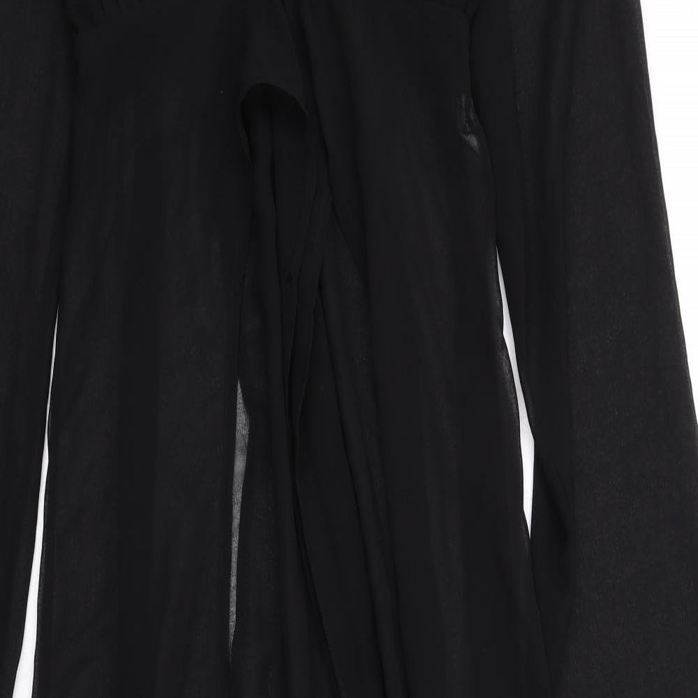 ASOS Womens Black Polyester Wrap Dress Size 4 V-Neck Pullover