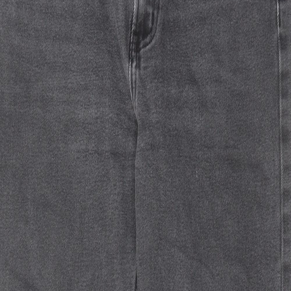 Only Womens Grey Cotton Tapered Jeans Size 30 in L32 in Regular Zip - Raw Hem